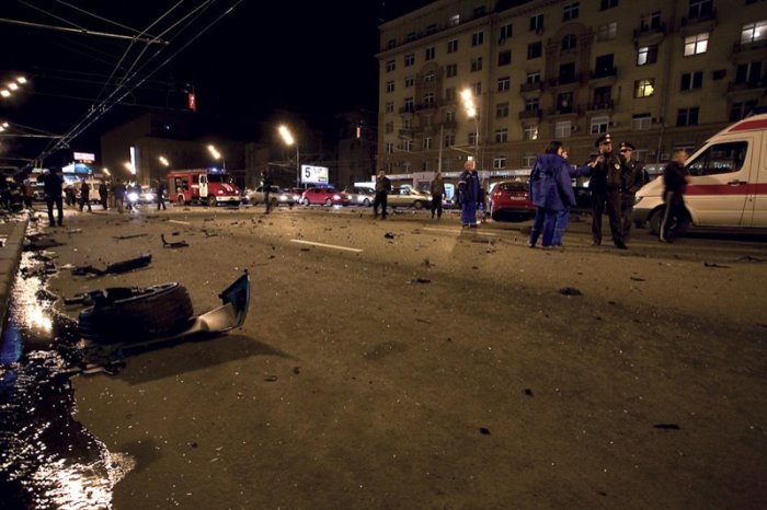 Авария с Ламборгини в Москве (27 фото)